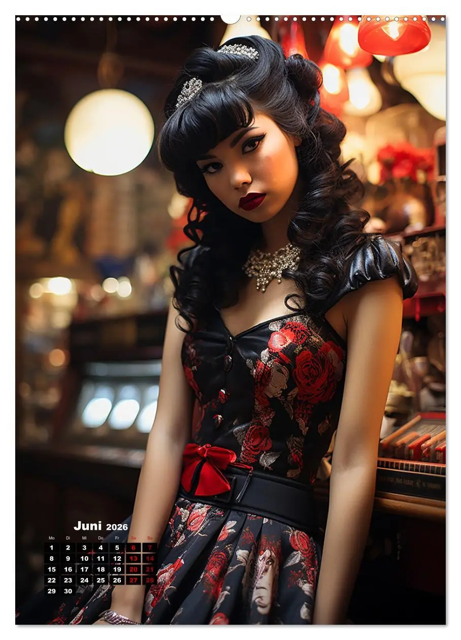 Bild: 9783516304145 | Rockabilly (Wandkalender 2026 DIN A2 hoch), CALVENDO Monatskalender
