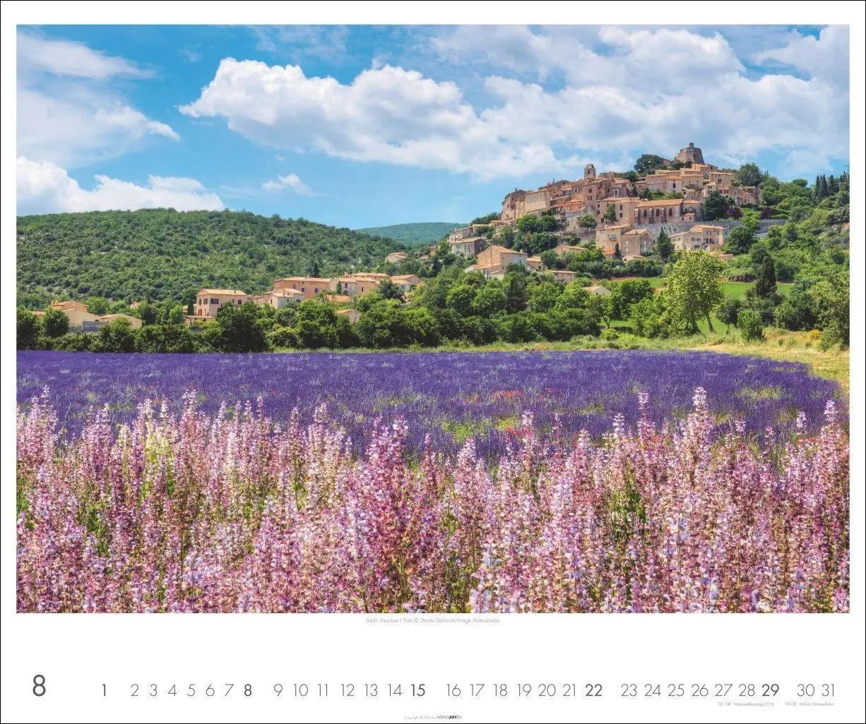 Bild: 9783839904145 | Provence Kalender 2027 - Blühende Lavendelfelder und malerische Dörfer
