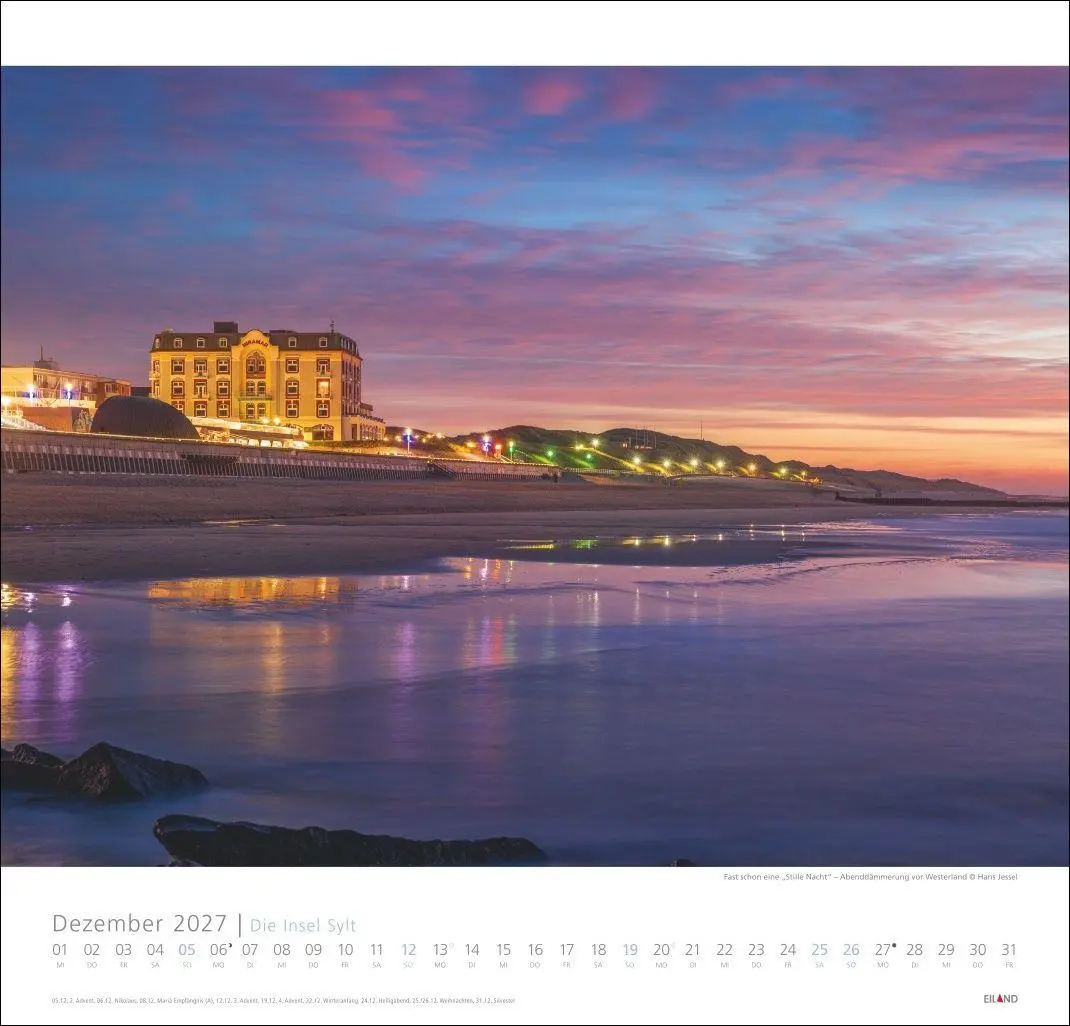 Bild: 9783964024145 | Die Insel Sylt Edition Kalender 2027 - Hans Jessel | Hans Jessel