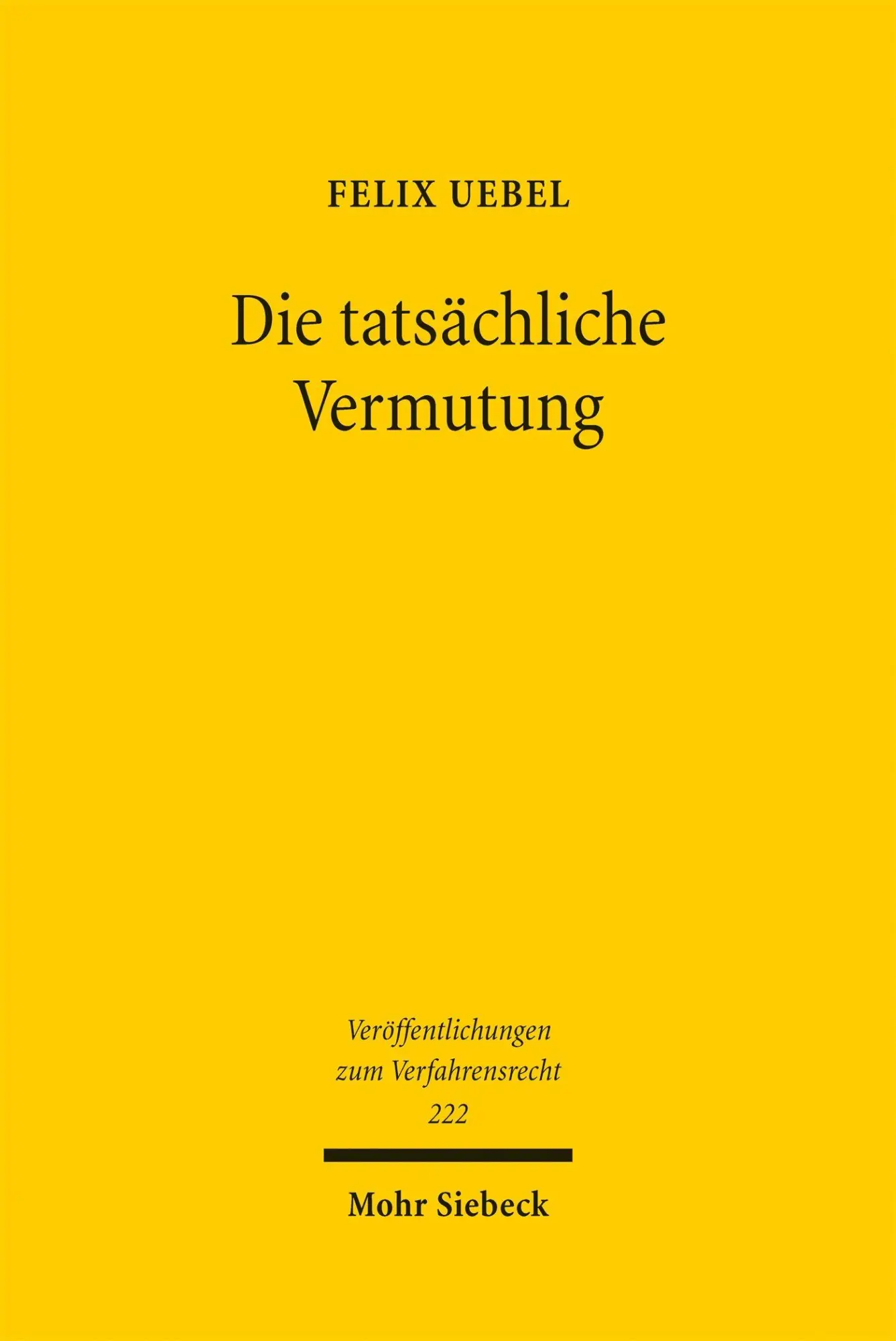 Cover: 9783161644245 | Die tatsächliche Vermutung | Felix Uebel | Taschenbuch | 201 S. | 2025