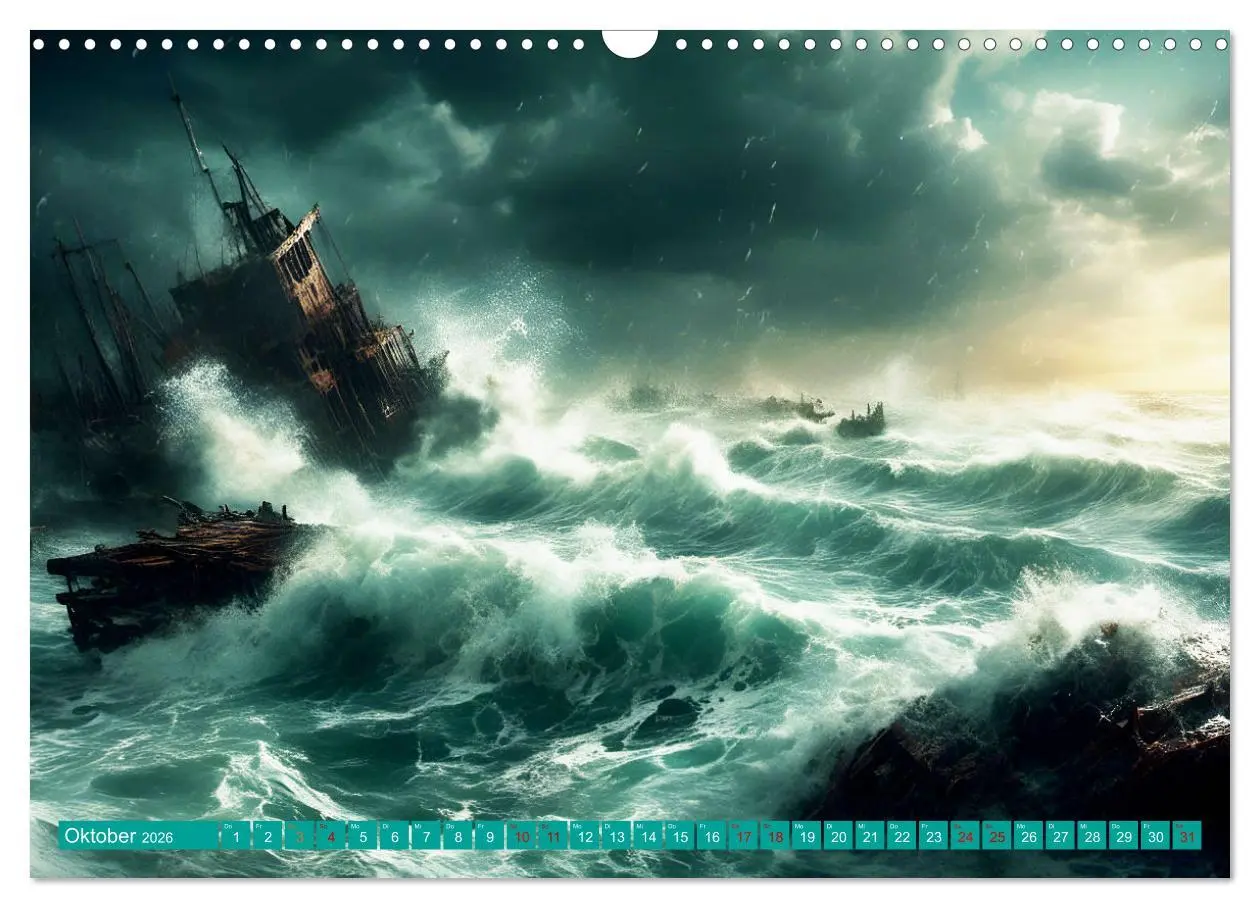 Bild: 9783457444245 | Stürmische Wellen (Wandkalender 2026 DIN A3 quer), CALVENDO...