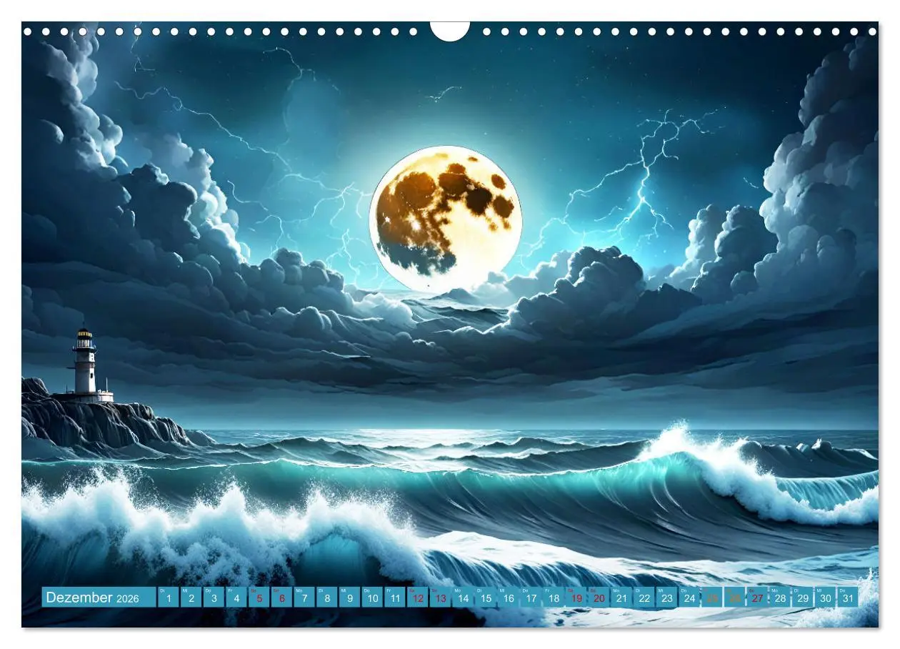 Bild: 9783457444245 | Stürmische Wellen (Wandkalender 2026 DIN A3 quer), CALVENDO...