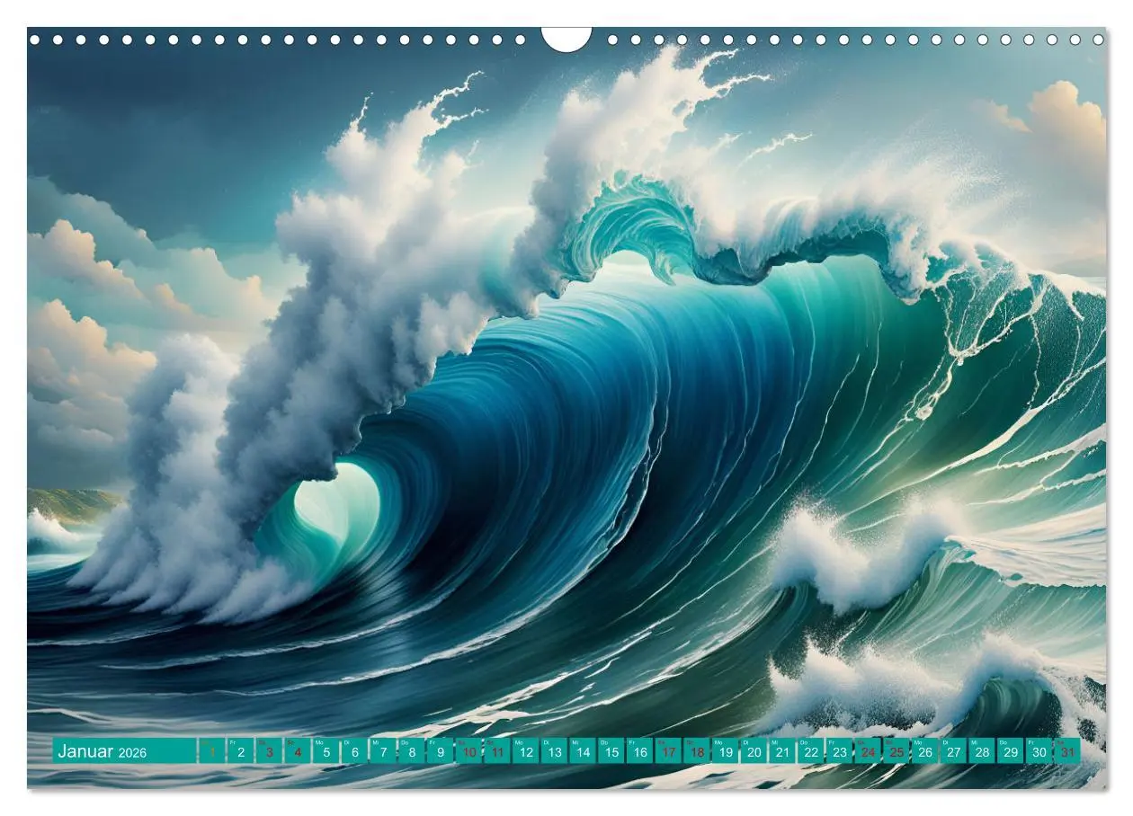 Bild: 9783457444245 | Stürmische Wellen (Wandkalender 2026 DIN A3 quer), CALVENDO...