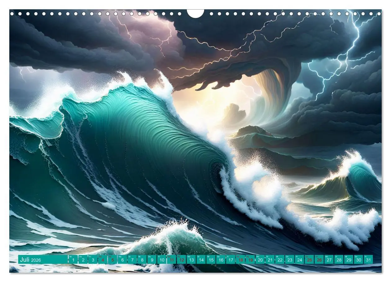 Bild: 9783457444245 | Stürmische Wellen (Wandkalender 2026 DIN A3 quer), CALVENDO...