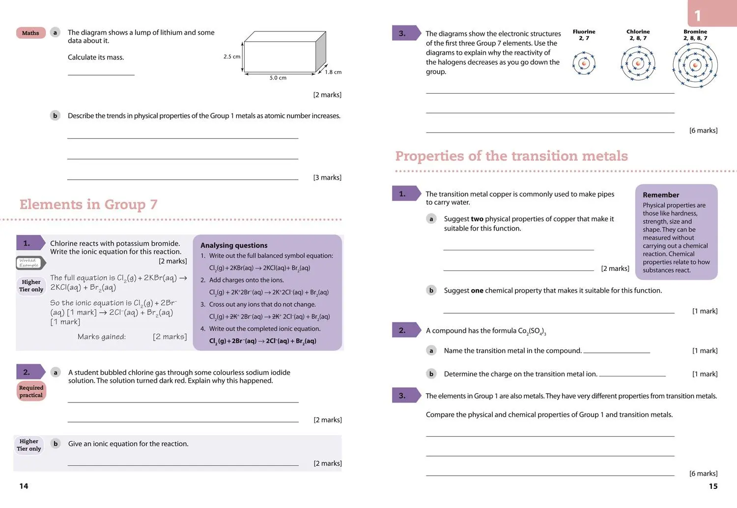 Bild: 9780008194345 | AQA GCSE (9-1) Chemistry Achieve Grade 8-9 Workbook | Warren (u. a.)