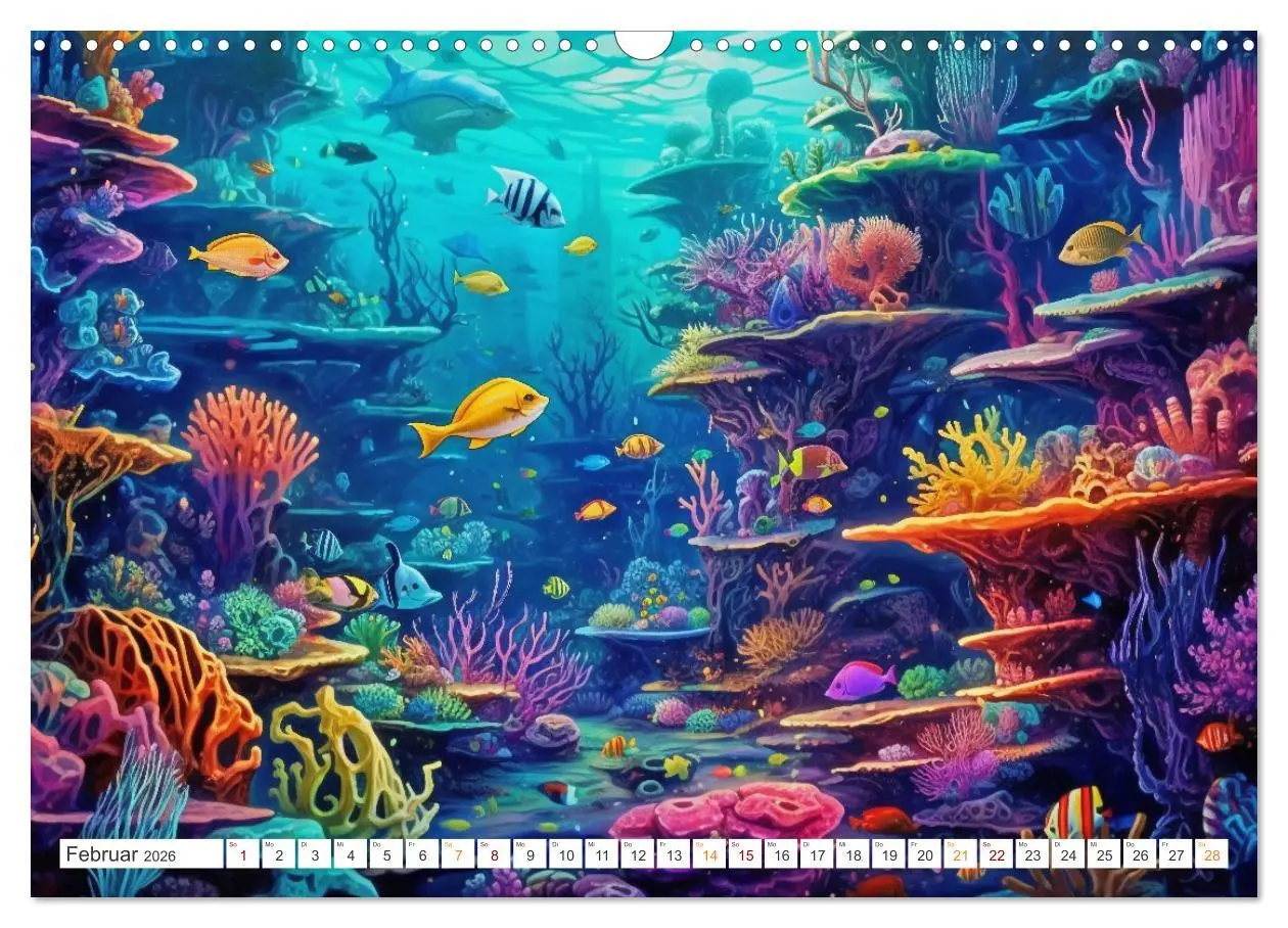 Bild: 9783457504345 | Unten im Meer ist was los (Wandkalender 2026 DIN A3 quer), CALVENDO...