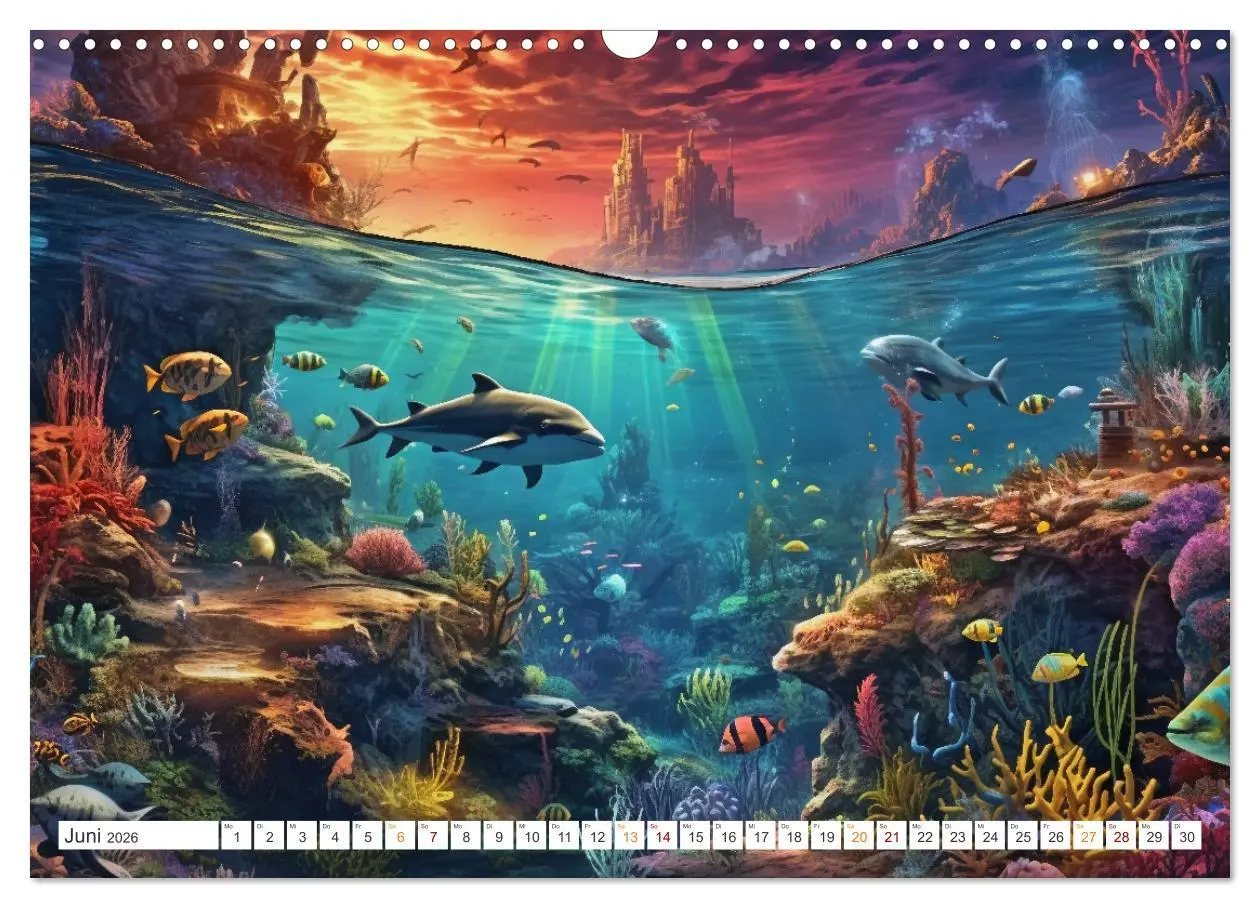 Bild: 9783457504345 | Unten im Meer ist was los (Wandkalender 2026 DIN A3 quer), CALVENDO...
