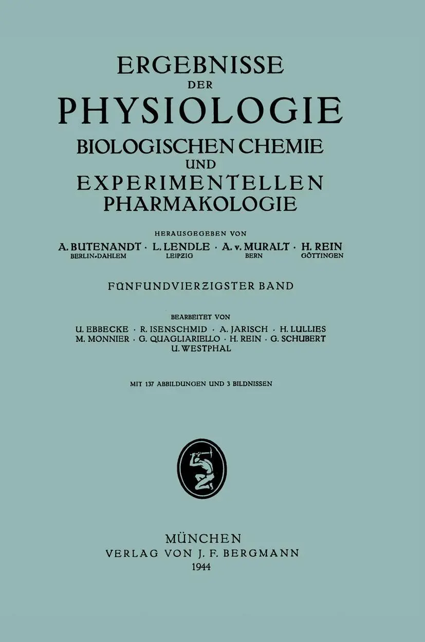 Cover: 9783642494345 | Ergebnisse der Physiologie Biologischen Chemie und Experimentellen...