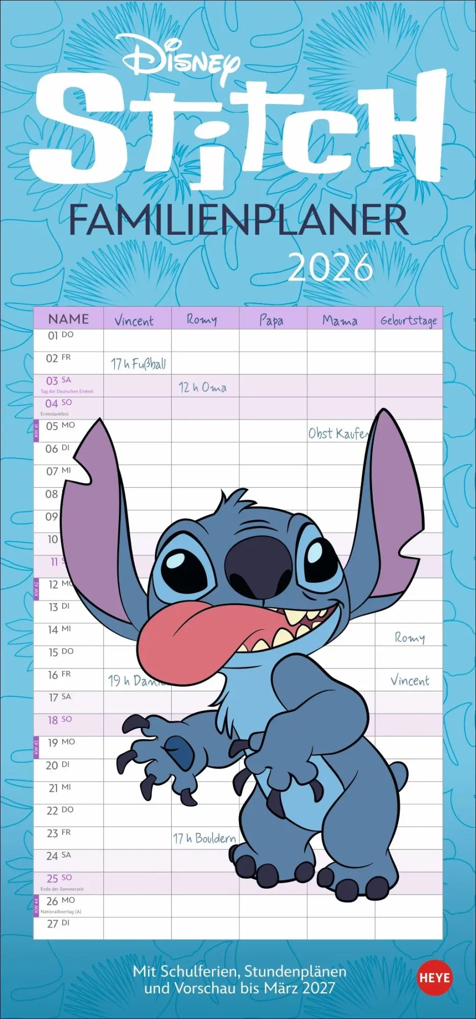 Cover: 9783756414345 | Stitch Familienplaner 2026 | Kalender | Familienplaner Athesia | 15 S.