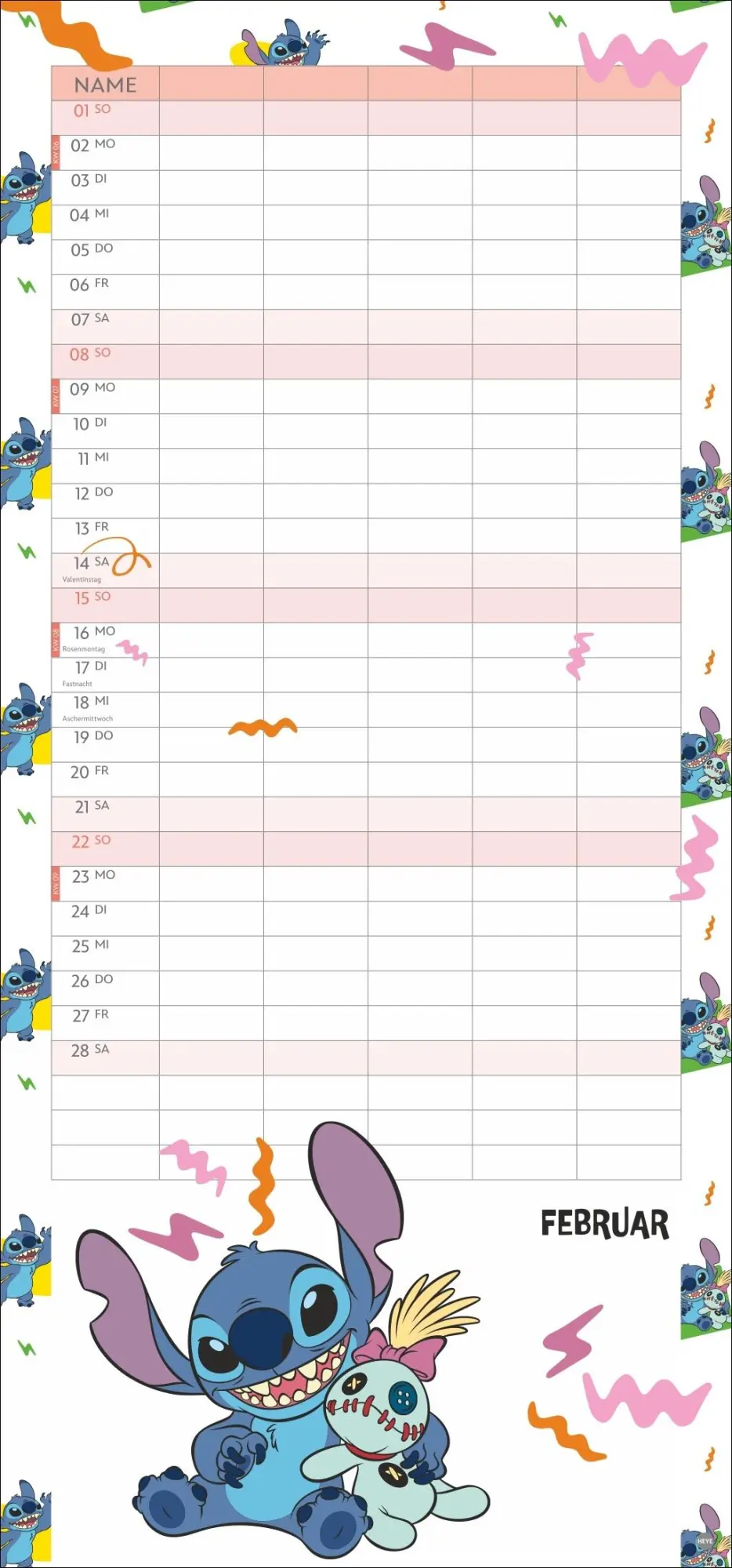 Bild: 9783756414345 | Stitch Familienplaner 2026 | Kalender | Familienplaner Athesia | 15 S.