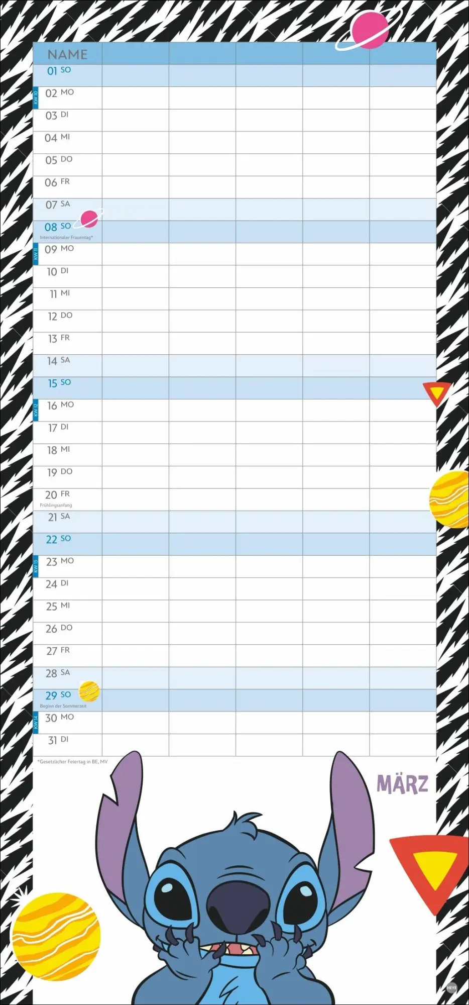 Bild: 9783756414345 | Stitch Familienplaner 2026 | Kalender | Familienplaner Athesia | 15 S.