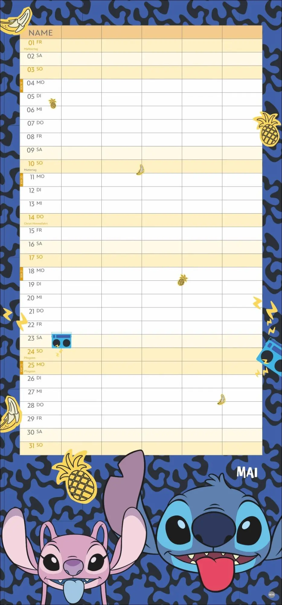 Bild: 9783756414345 | Stitch Familienplaner 2026 | Kalender | Familienplaner Athesia | 15 S.