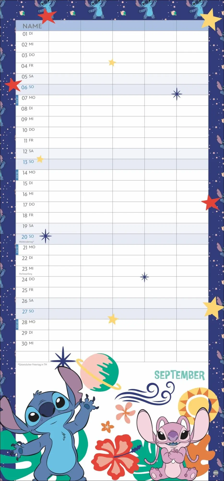 Bild: 9783756414345 | Stitch Familienplaner 2026 | Kalender | Familienplaner Athesia | 15 S.