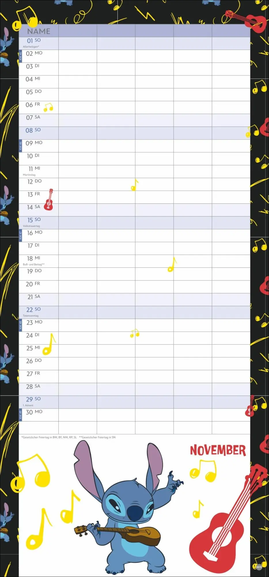 Bild: 9783756414345 | Stitch Familienplaner 2026 | Kalender | Familienplaner Athesia | 15 S.