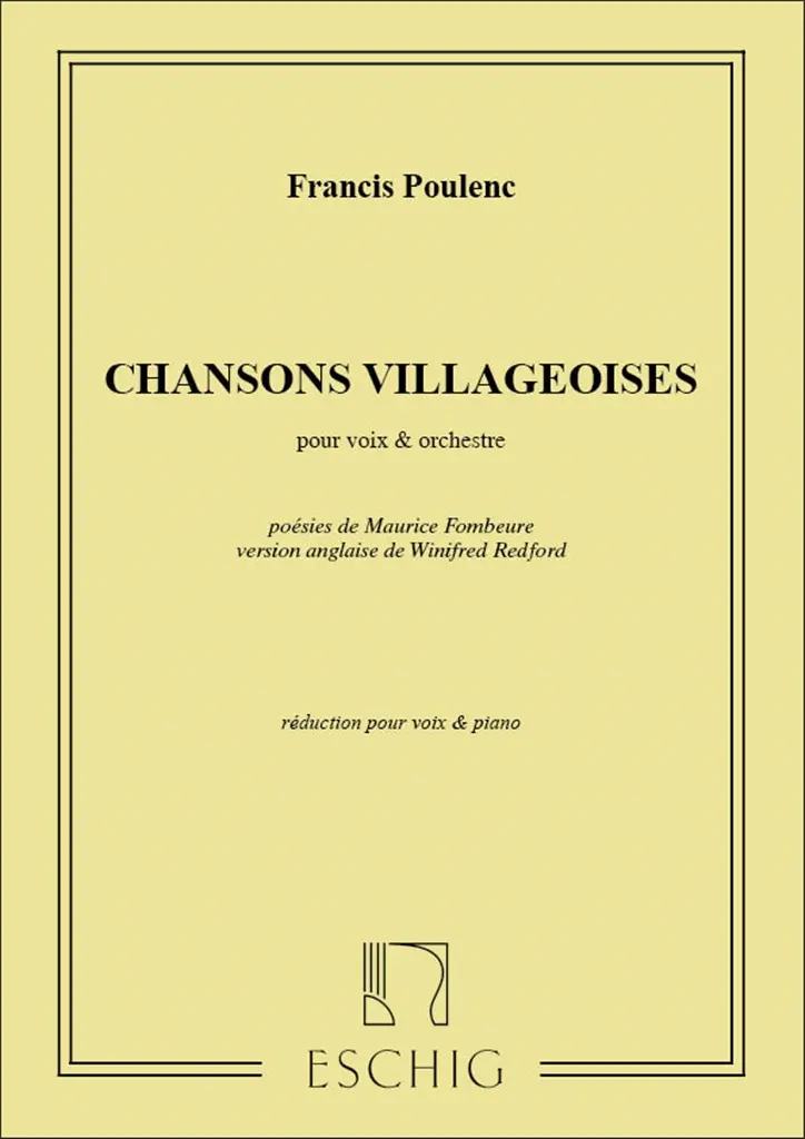 Cover: 9790045024345 | Chansons villageoises | Francis Poulenc | Buch | 2001 | Max Eschig