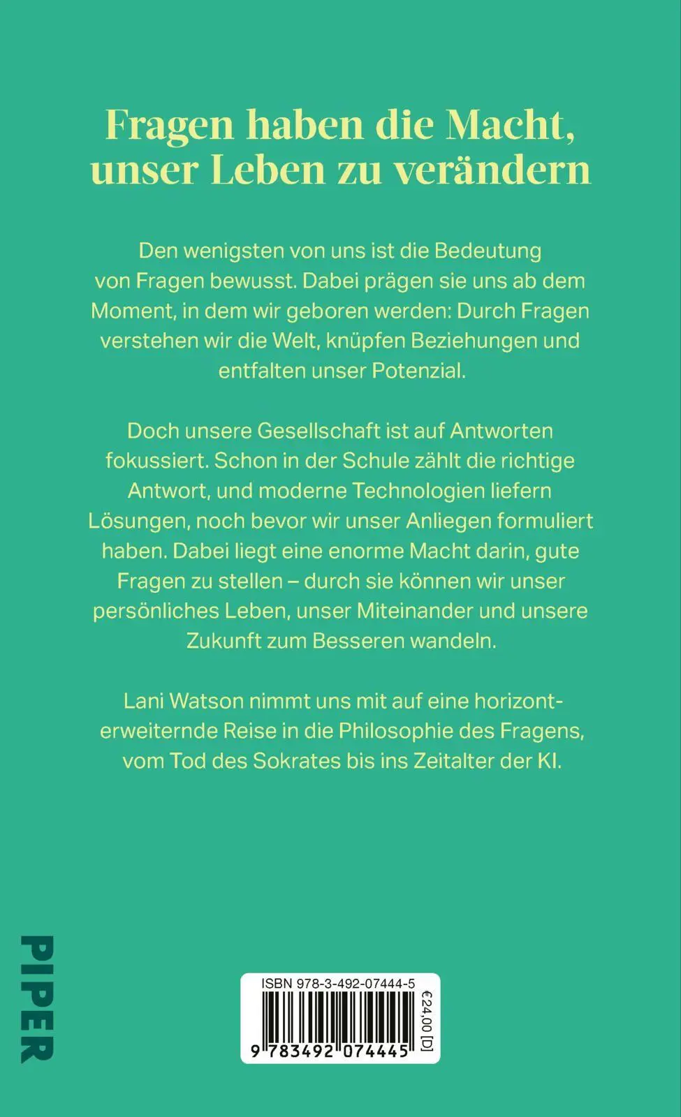 Rückseite: 9783492074445 | Fragen | Lani Watson | Buch | 320 S. | Deutsch | 2026