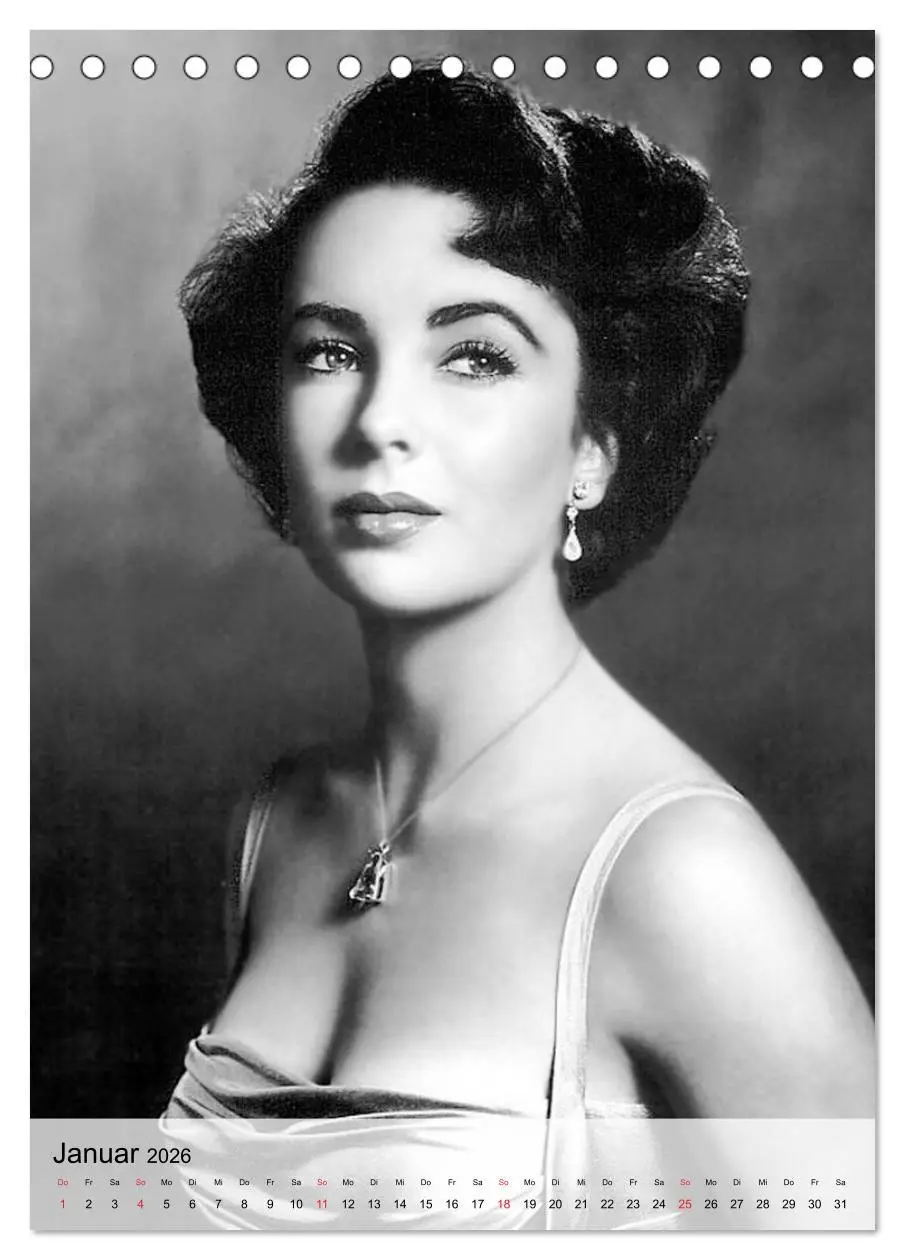 Bild: 9783516444445 | Elizabeth Taylor (Tischkalender 2026 DIN A5 hoch), CALVENDO...