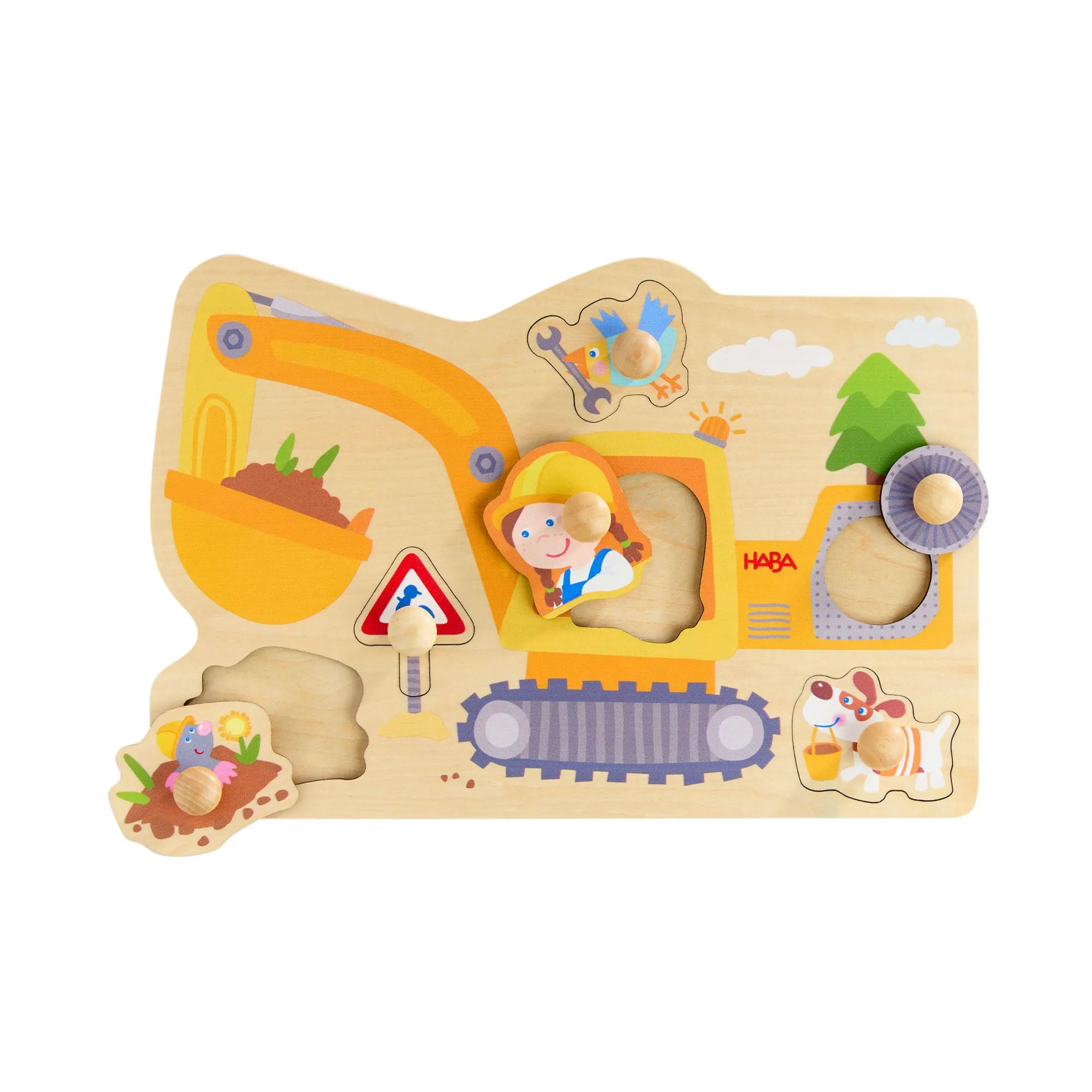 Bild: 4010168284545 | Greifpuzzle Bagger | Spiel | Deutsch | 2025 | HABA Sales GmbH &amp; Co.KG