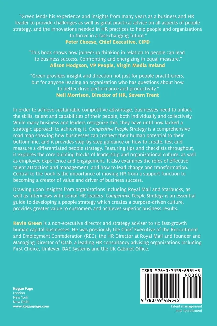 Rückseite: 9780749484545 | Competitive People Strategy | Kevin Green | Taschenbuch | Englisch