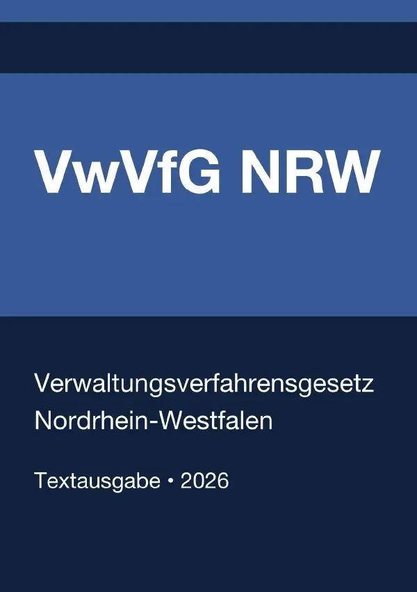 Cover: 9783565184545 | VwVfG NRW - Verwaltungsverfahrensgesetz für das Land...