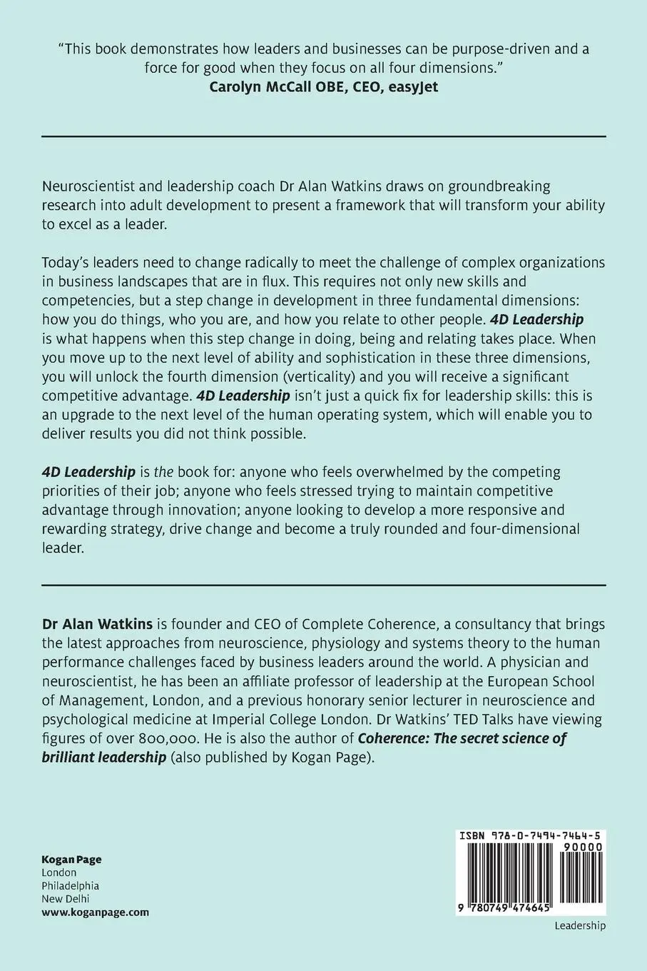 Rückseite: 9780749474645 | 4D Leadership | Alan Watkins | Taschenbuch | Kartoniert / Broschiert