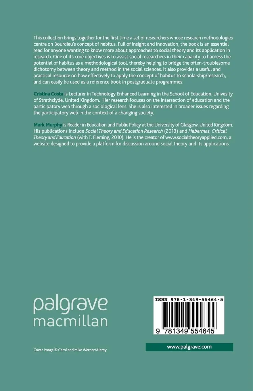Rückseite: 9781349554645 | Bourdieu, Habitus and Social Research | The Art of Application | Buch