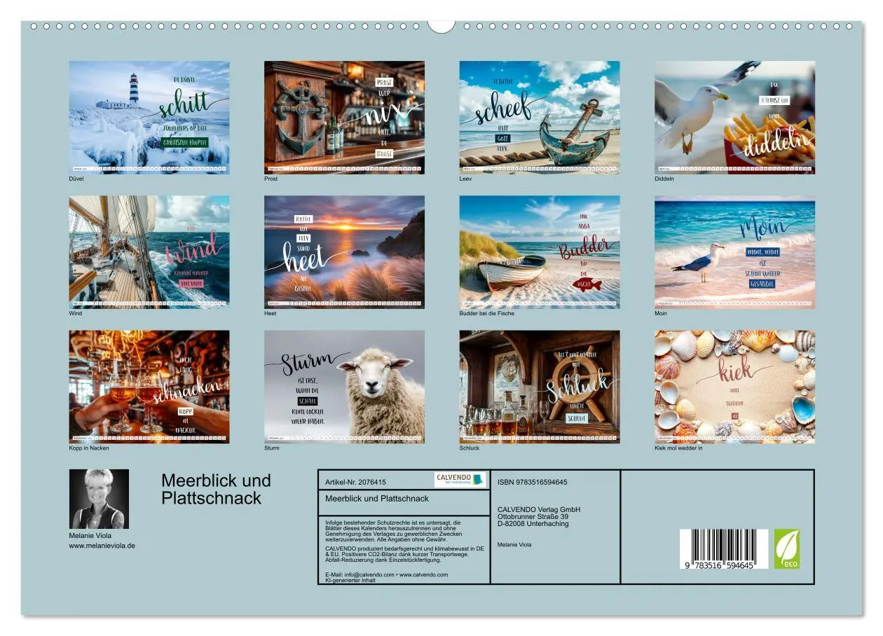 Bild: 9783516594645 | Meerblick und Plattschnack (hochwertiger Premium Wandkalender 2026...