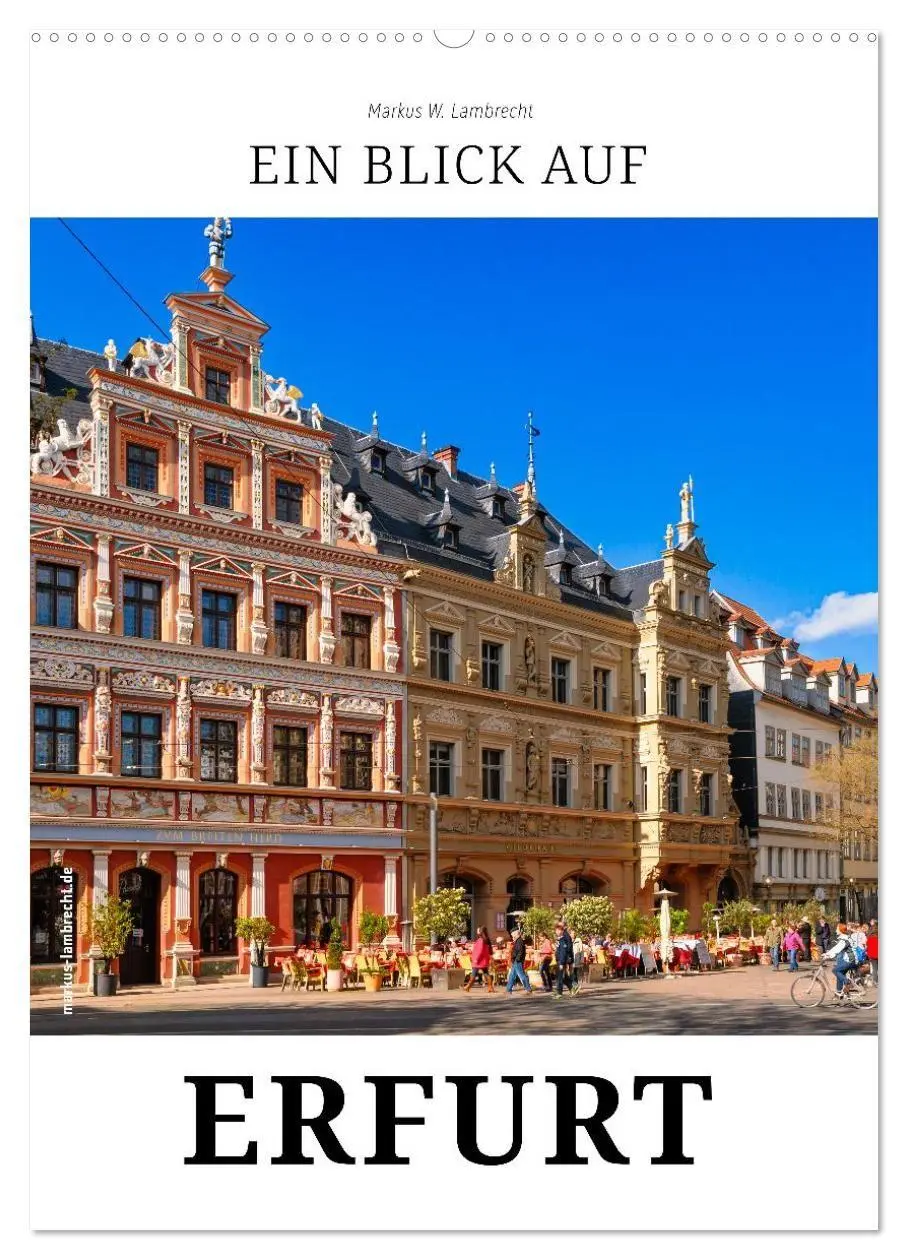 Cover: 9783516804645 | Ein Blick auf Erfurt in Farbe (Wandkalender 2027 DIN A2 hoch),...