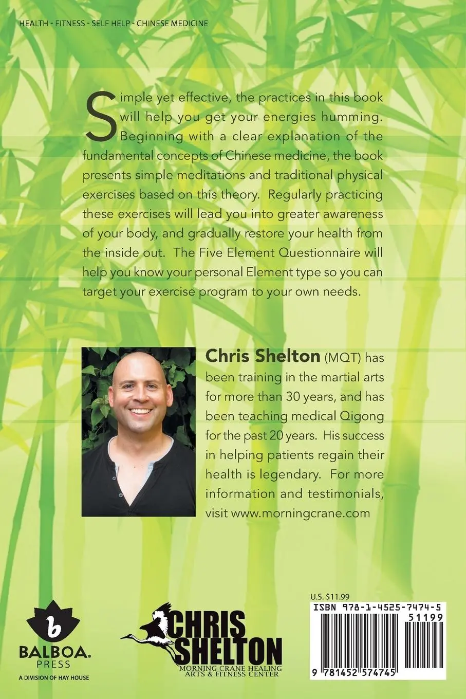 Rückseite: 9781452574745 | Qigong for Self-Refinement | Total Health with the 5 Elements | Buch