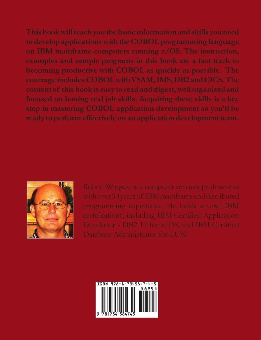 Rückseite: 9781734584745 | COBOL Basic Training Using VSAM, IMS, DB2 and CICS | Robert Wingate