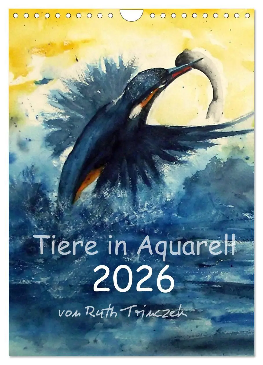Cover: 9783516414745 | Tiere in Aquarell 2026 - von Ruth Trinczek (Wandkalender 2026 DIN...