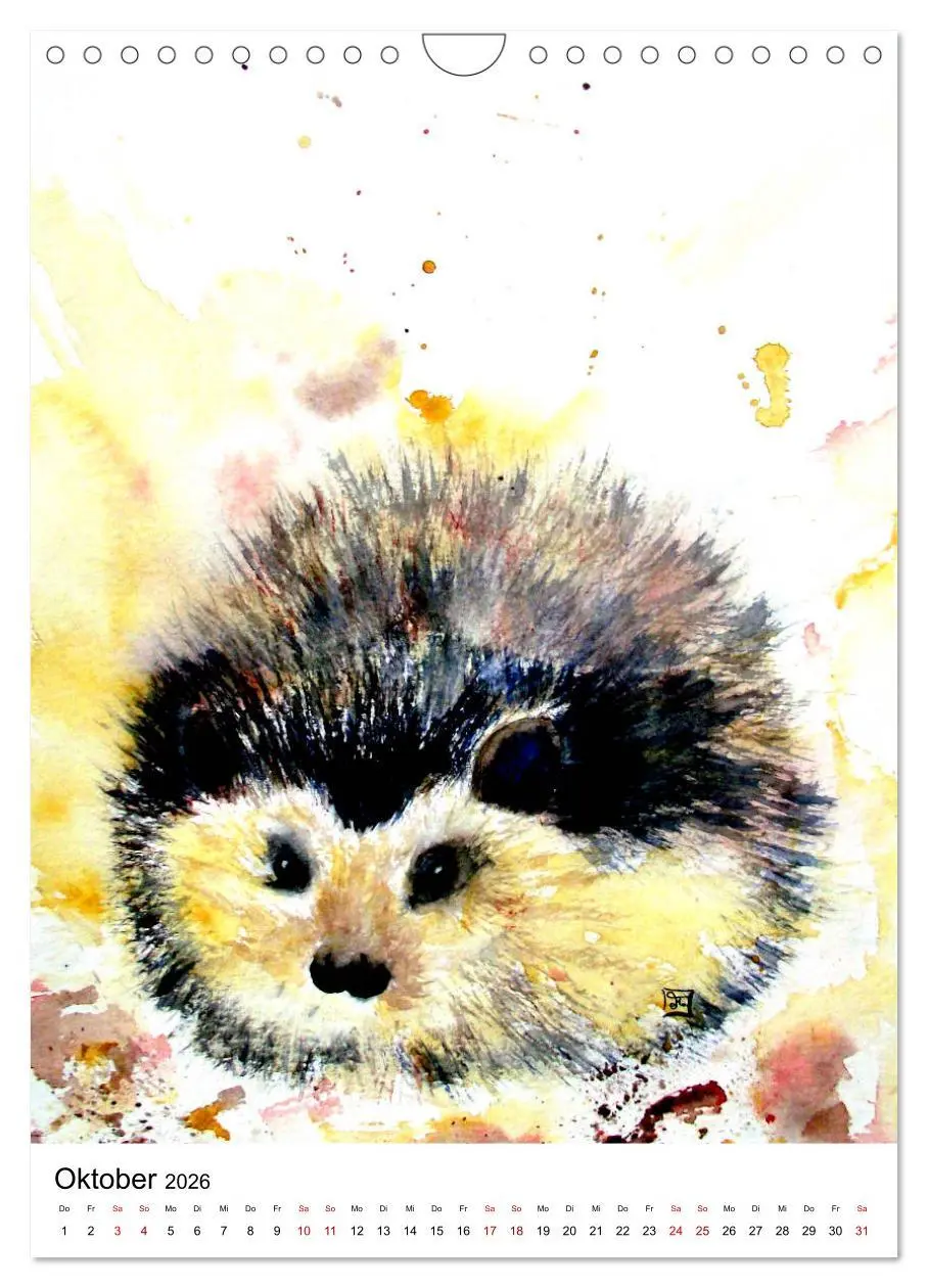 Bild: 9783516414745 | Tiere in Aquarell 2026 - von Ruth Trinczek (Wandkalender 2026 DIN...