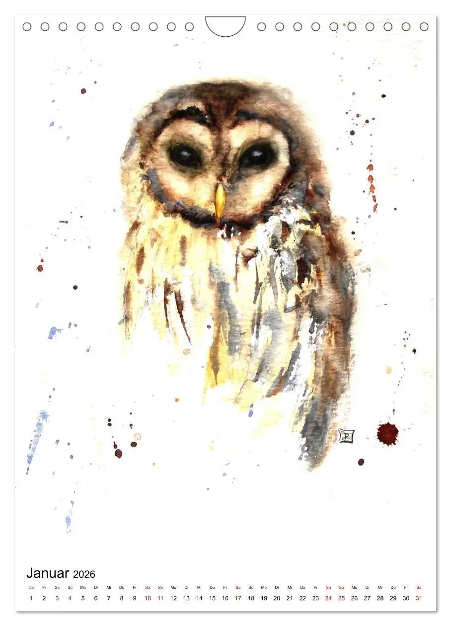 Bild: 9783516414745 | Tiere in Aquarell 2026 - von Ruth Trinczek (Wandkalender 2026 DIN...