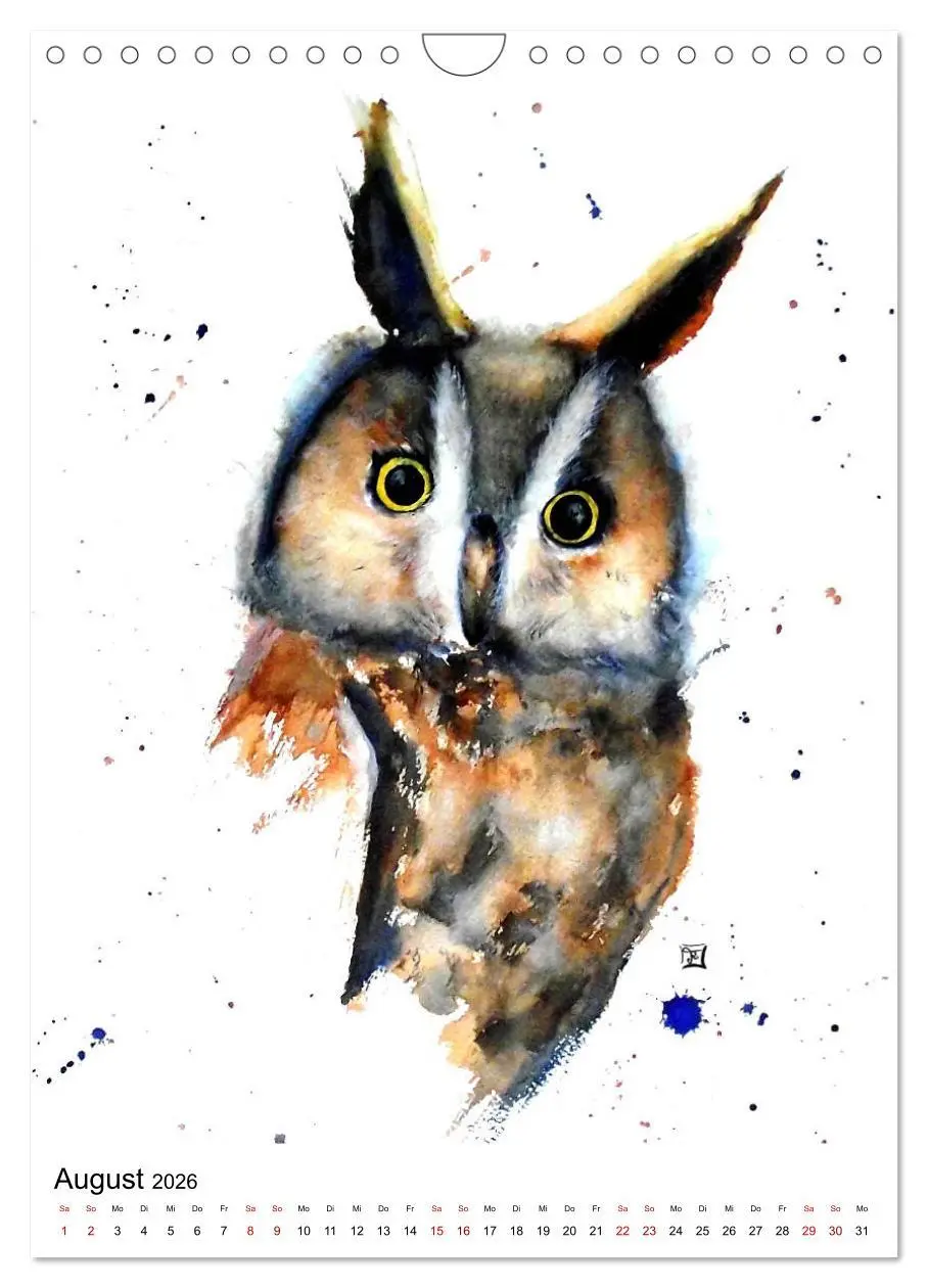 Bild: 9783516414745 | Tiere in Aquarell 2026 - von Ruth Trinczek (Wandkalender 2026 DIN...