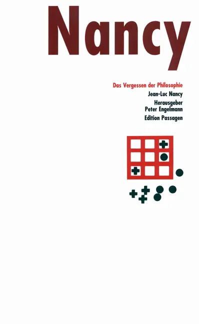 Cover: 9783851654745 | Das Vergessen der Philosophie | Jean-Luc Nancy | Taschenbuch