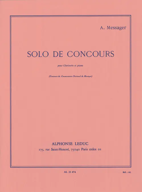 Cover: 9790046214745 | Solo De Concours | André Charles Messager | Buch | Alphonse Leduc