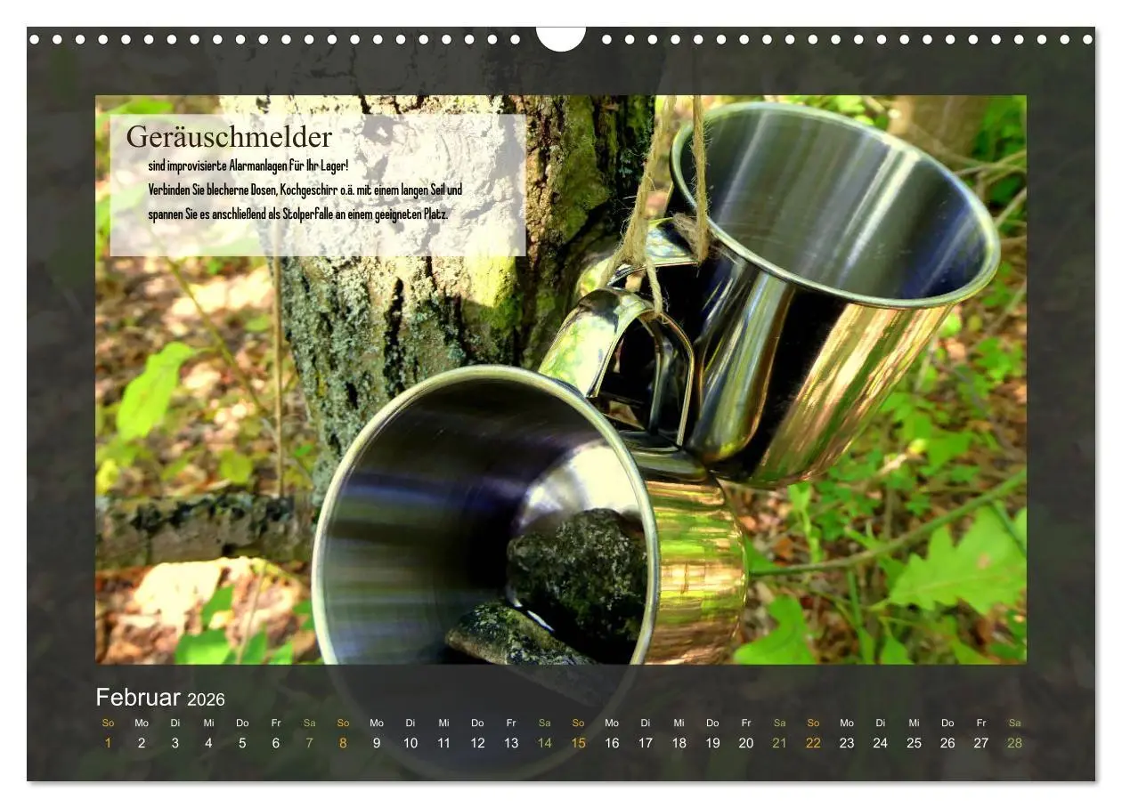 Bild: 9783457934845 | Outdoor-Survival-Kalender (Wandkalender 2026 DIN A3 quer), CALVENDO...