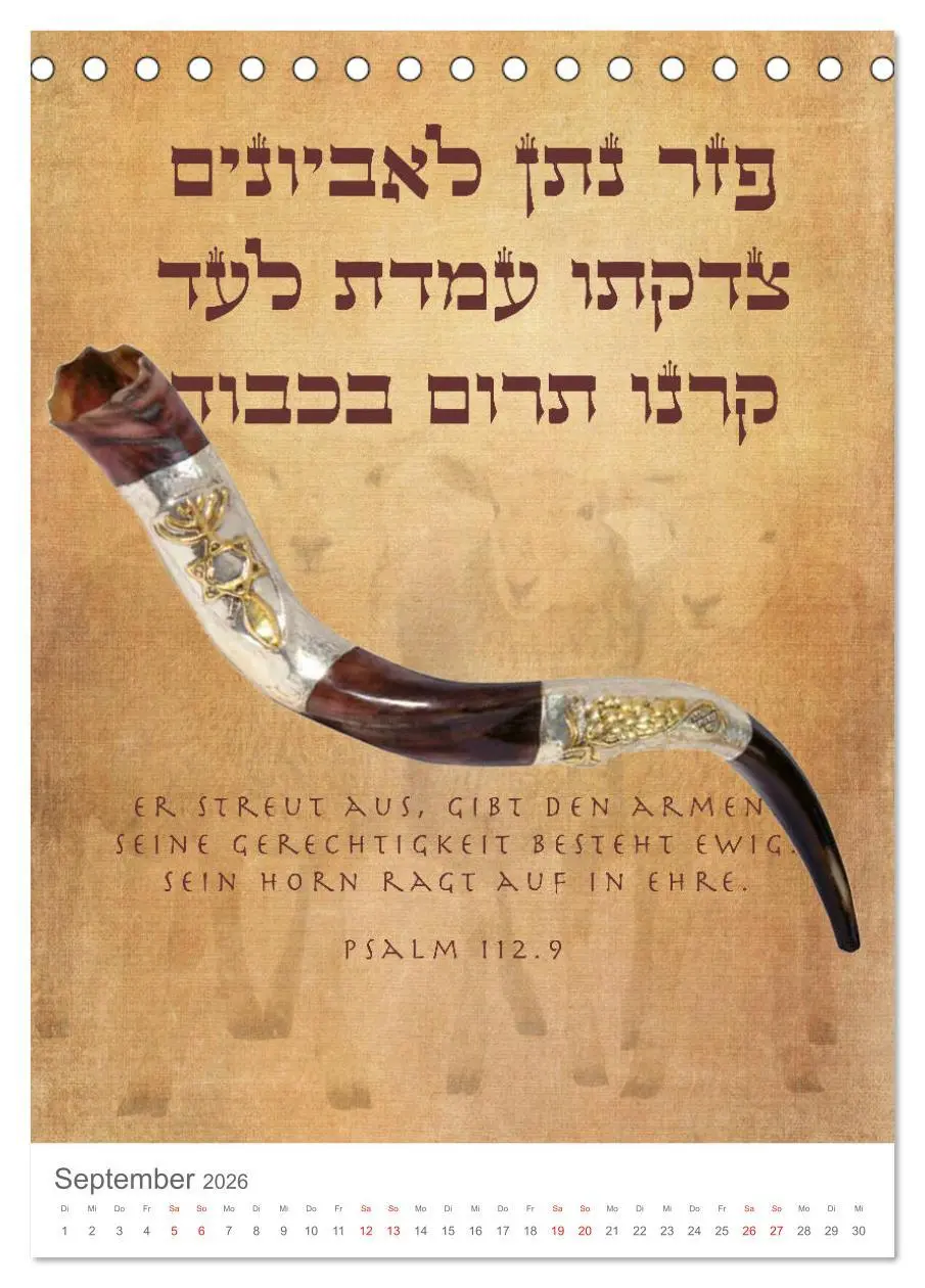 Bild: 9783516404845 | Psalmen Tehilim Hebräisch - Deutsch (Tischkalender 2026 DIN A5...