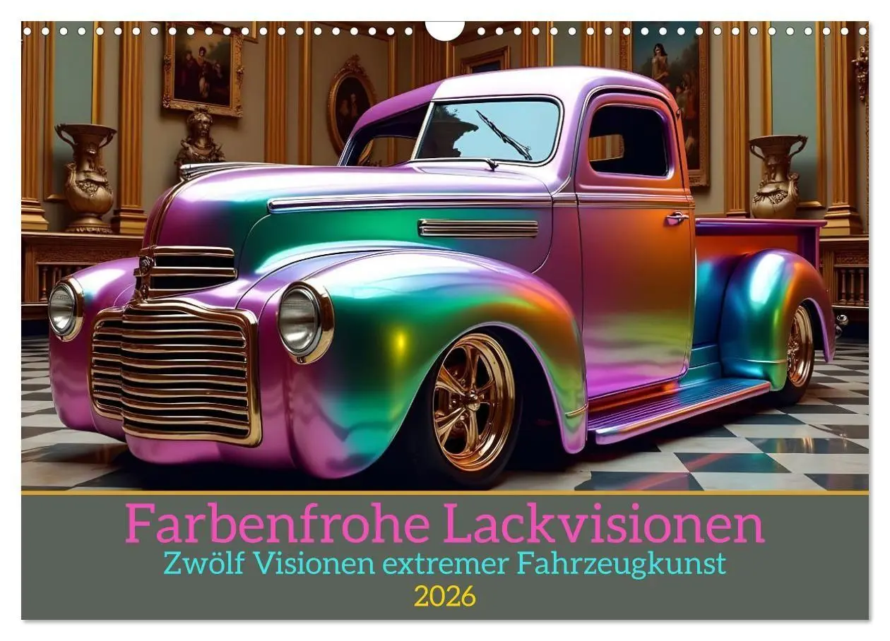Cover: 9783516714845 | Farbenfrohe Lackvisionen (Wandkalender 2026 DIN A3 quer), CALVENDO...