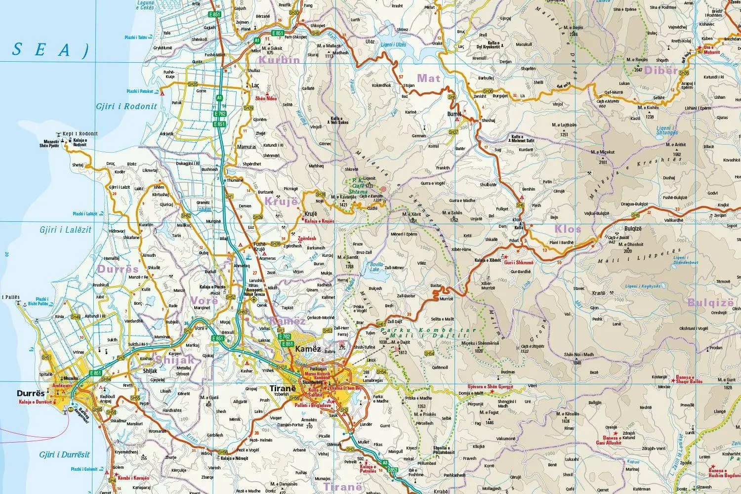 Bild: 9783831774845 | Reise Know-How Landkarte Albanien / Albania (1:220.000) | (Land-)Karte