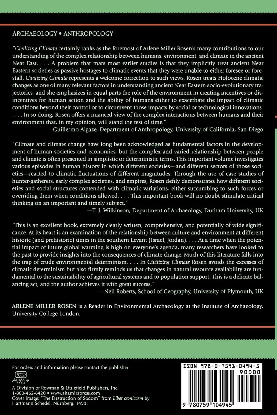 Rückseite: 9780759104945 | Civilizing Climate | Arlene Miller Rosen | Taschenbuch | Englisch