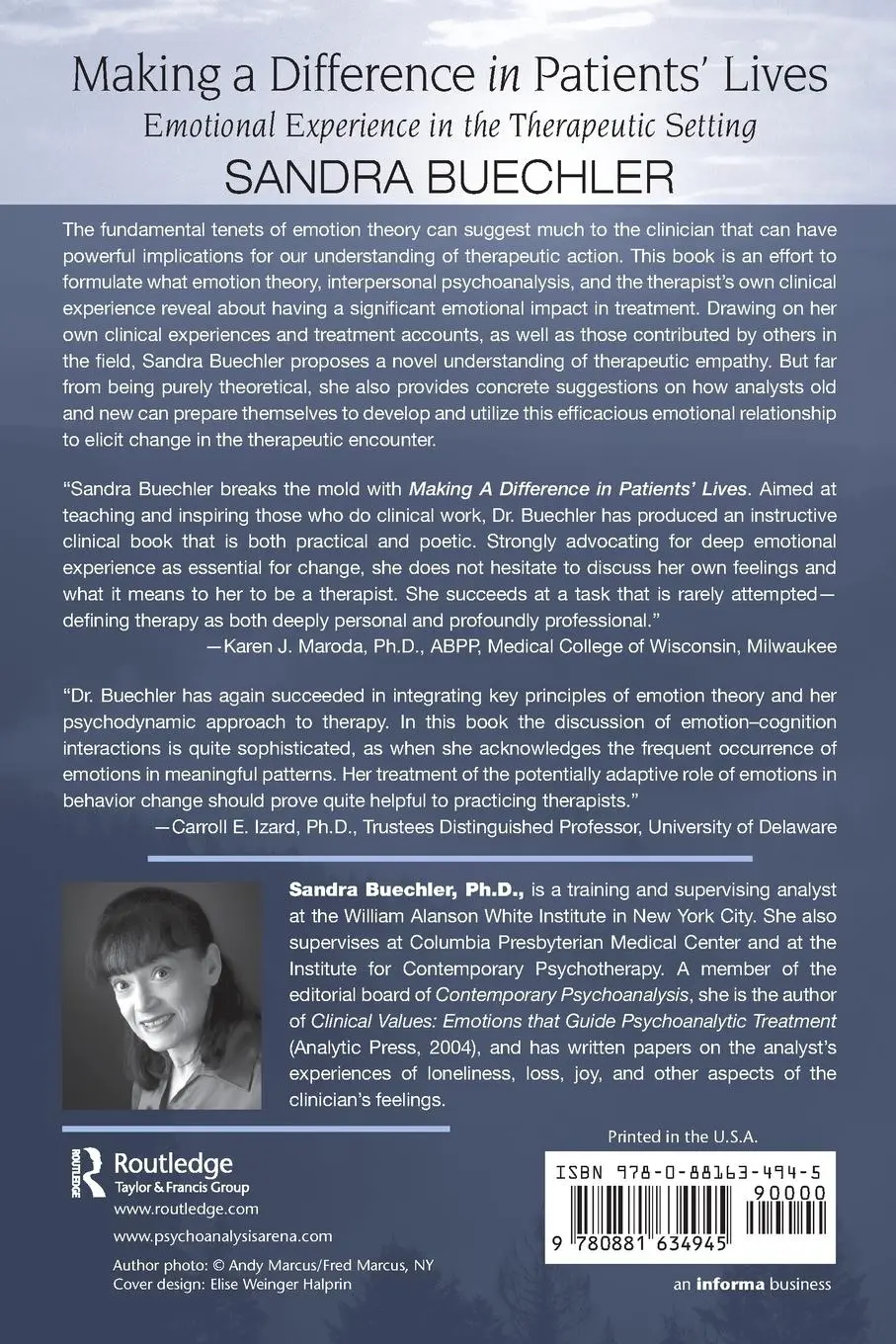 Rückseite: 9780881634945 | Making a Difference in Patients' Lives | Sandra Buechler | Taschenbuch