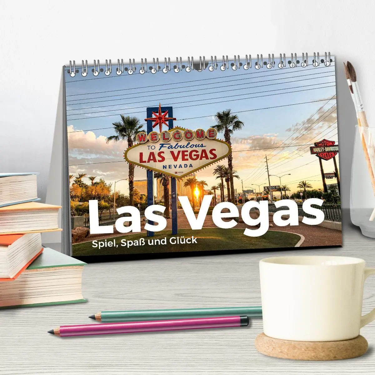 Bild: 9783457614945 | Las Vegas - Spiel, Spaß und Glück (Tischkalender 2026 DIN A5 quer),...
