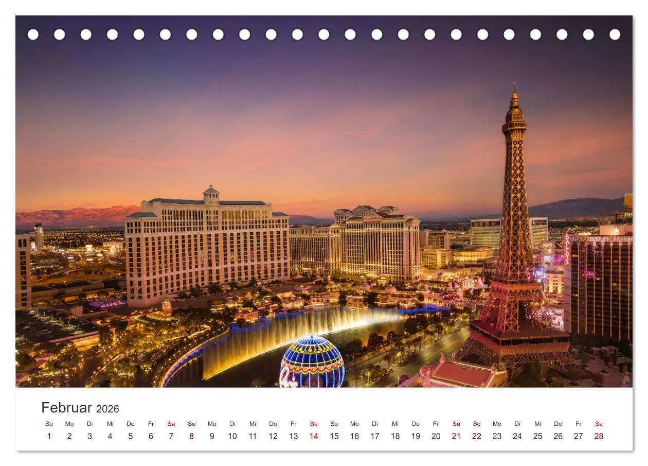 Bild: 9783457614945 | Las Vegas - Spiel, Spaß und Glück (Tischkalender 2026 DIN A5 quer),...
