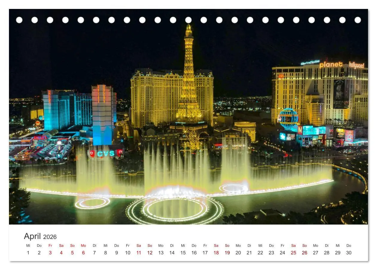 Bild: 9783457614945 | Las Vegas - Spiel, Spaß und Glück (Tischkalender 2026 DIN A5 quer),...