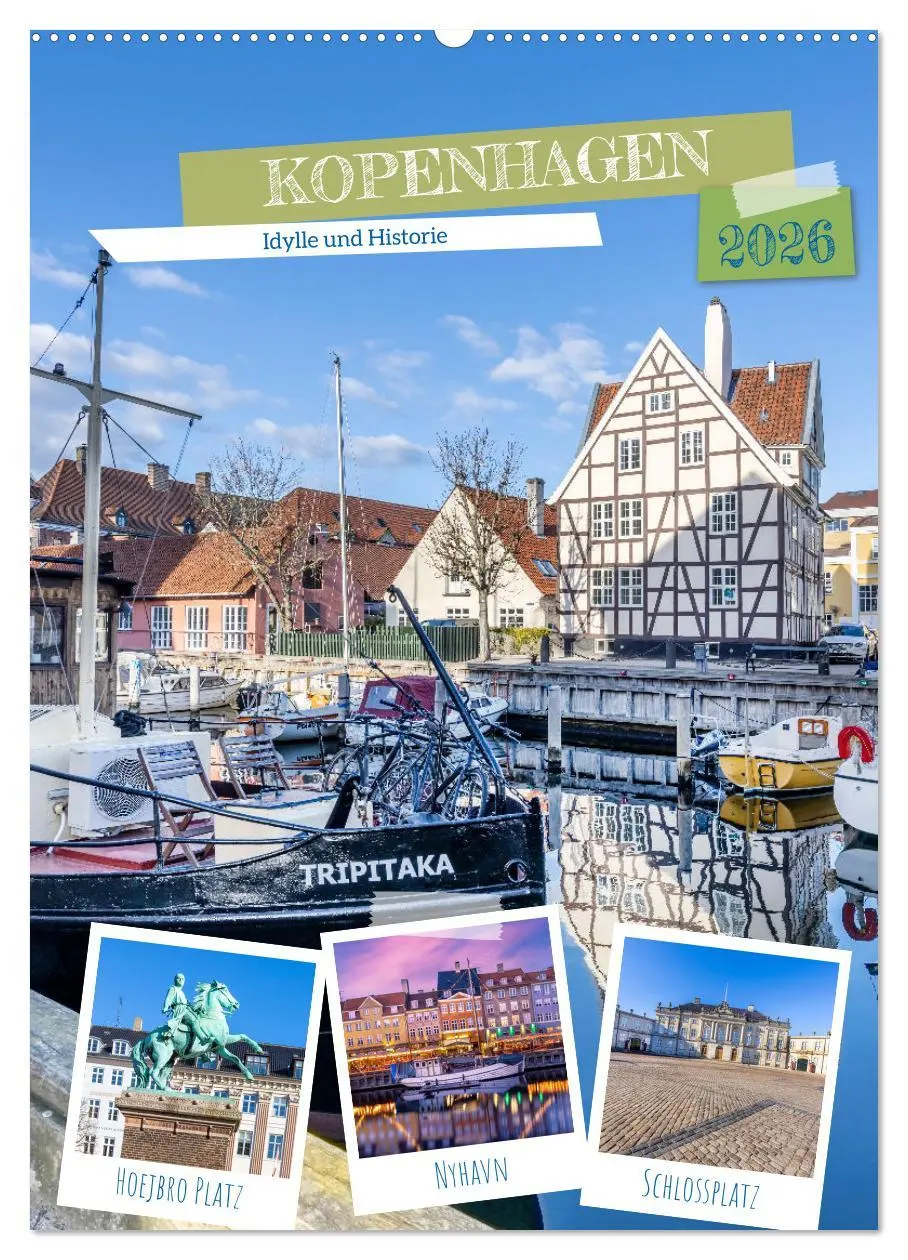 Cover: 9783516324945 | KOPENHAGEN Idylle und Historie (Wandkalender 2026 DIN A2 hoch),...