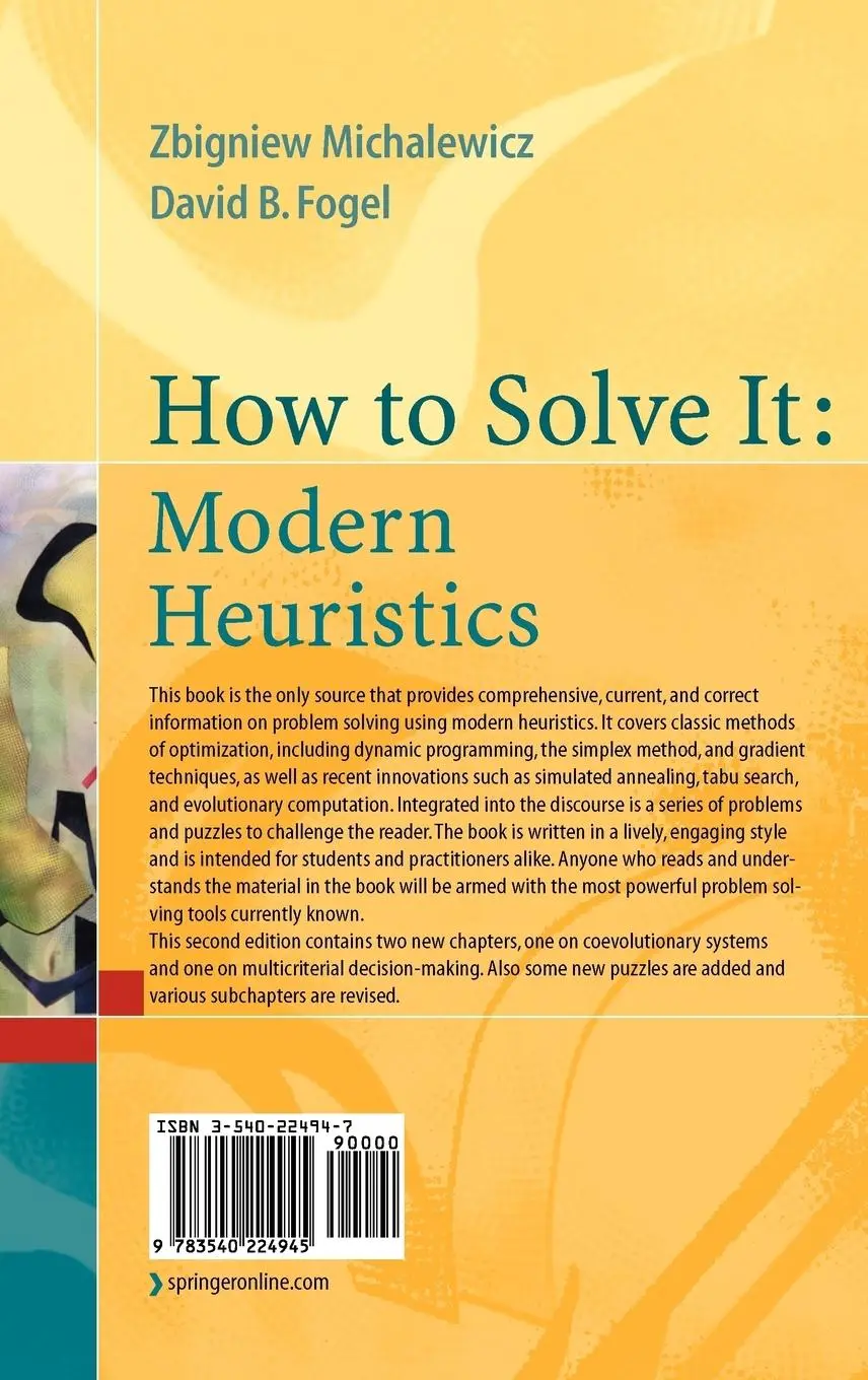 Rückseite: 9783540224945 | How to Solve It: Modern Heuristics | David B. Fogel (u. a.) | Buch