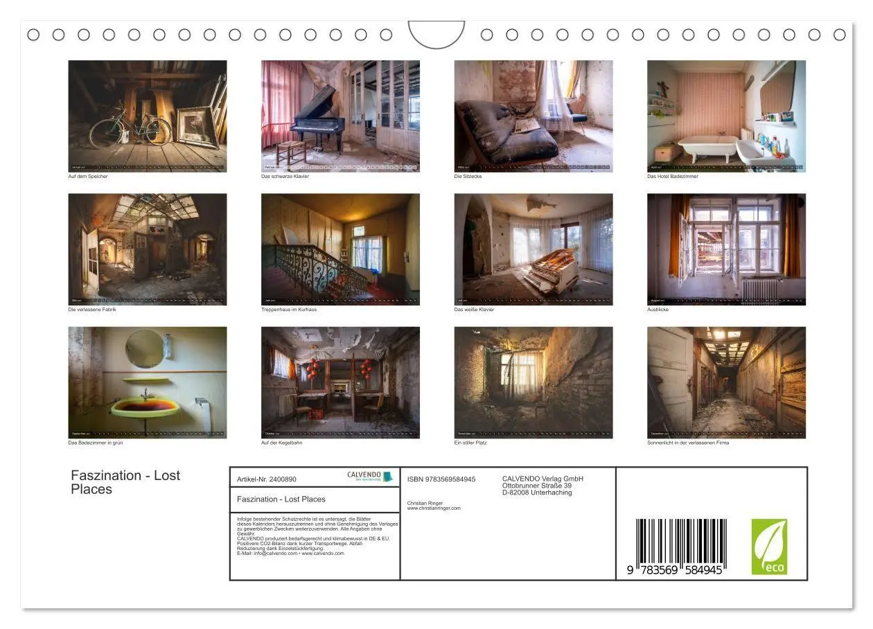 Bild: 9783569584945 | Faszination - Lost Places (Wandkalender 2027 DIN A4 quer), CALVENDO...