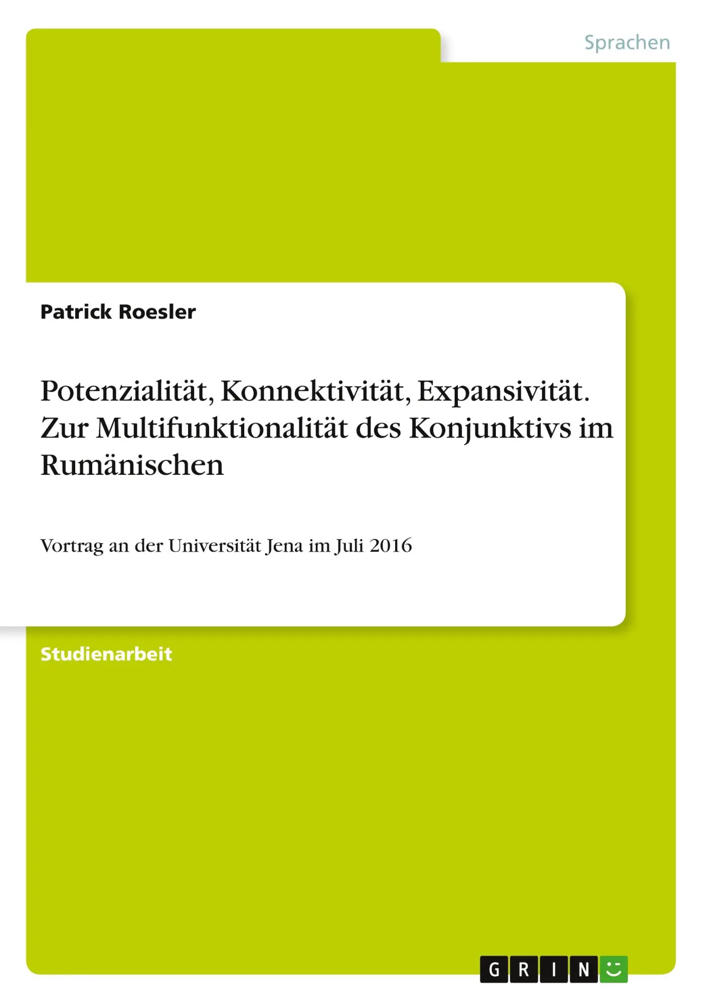Cover: 9783668274945 | Potenzialität, Konnektivität, Expansivität. Zur Multifunktionalität...