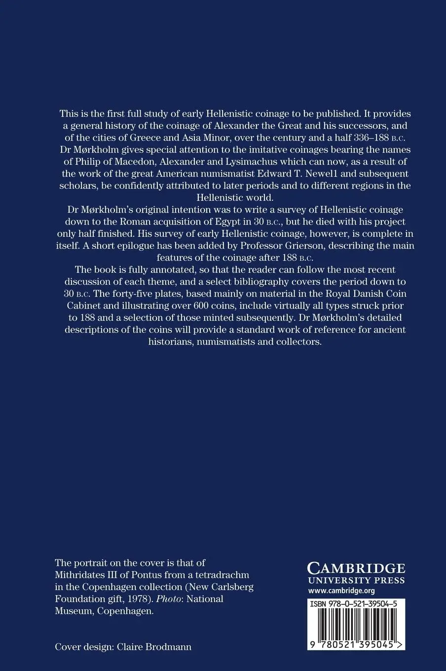 Rückseite: 9780521395045 | Early Hellenistic Coinage from the Accession of Alexander to the...